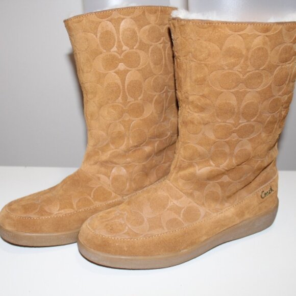 Coach Teri Signature Suede Ladies Boots (Fits 8.5M) - Picture 13 of 13